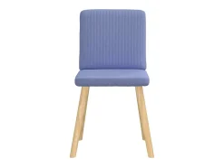 Sillas de comedor 6 unidades tela azul jeans