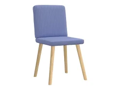 Sillas de comedor 6 unidades tela azul jeans