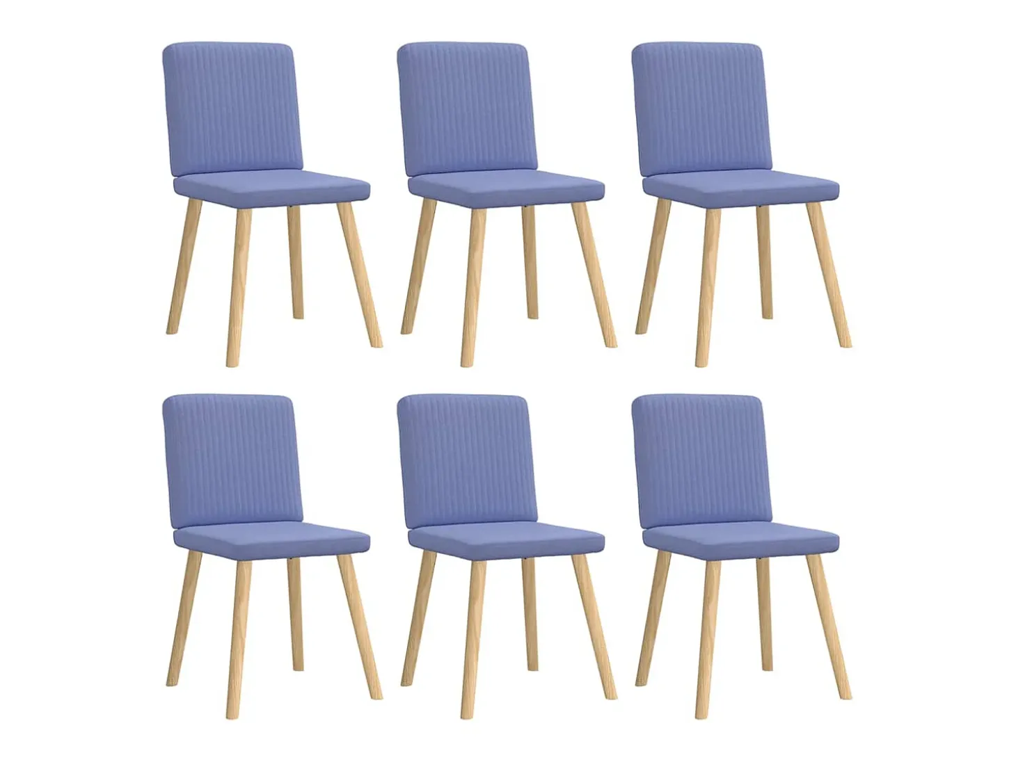 Sillas de comedor 6 unidades tela azul jeans