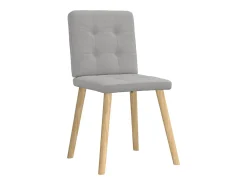 Sillas de comedor 6 unidades tela gris nube