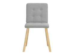 Sillas de comedor 6 unidades tela gris nube