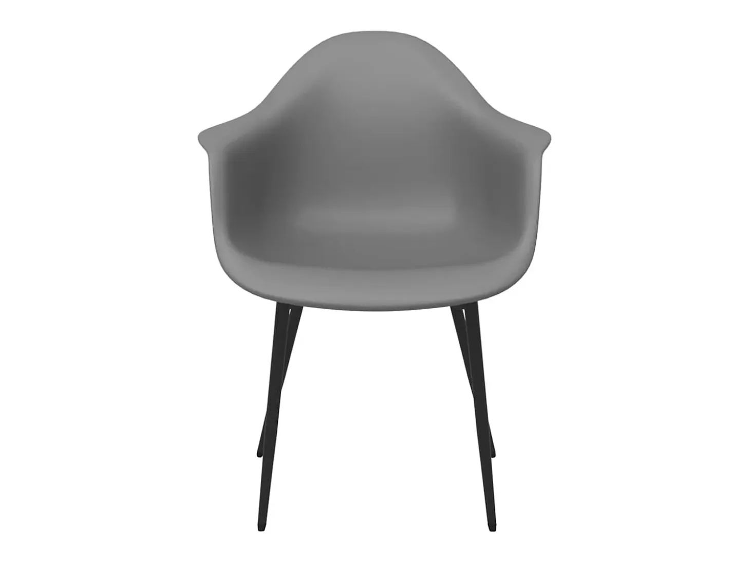 Sillas de comedor 4 unidades gris PP