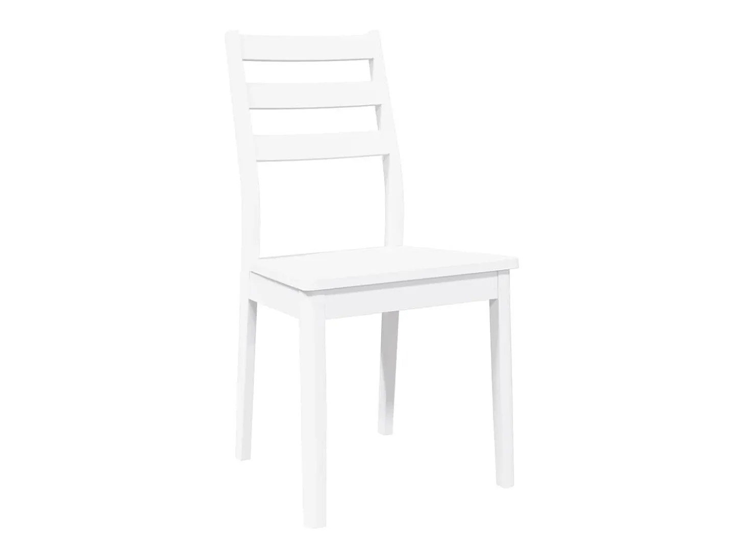Sillas de comedor 2 unidades madera maciza de caucho blanco