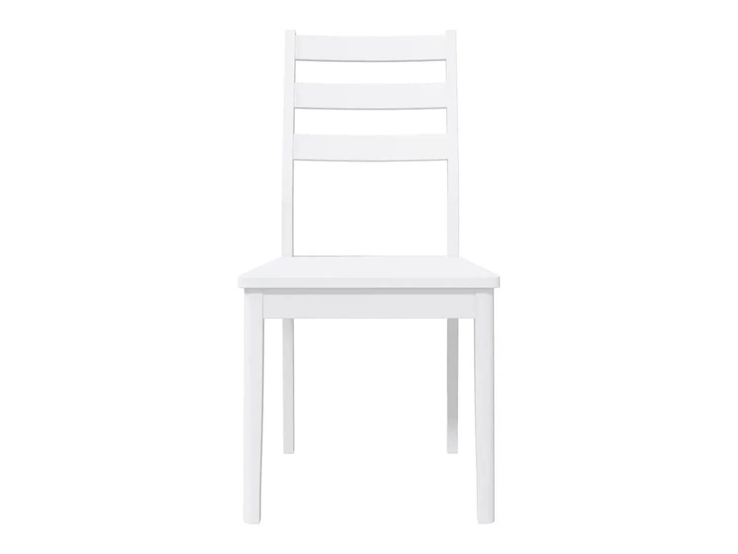 Sillas de comedor 2 unidades madera maciza de caucho blanco
