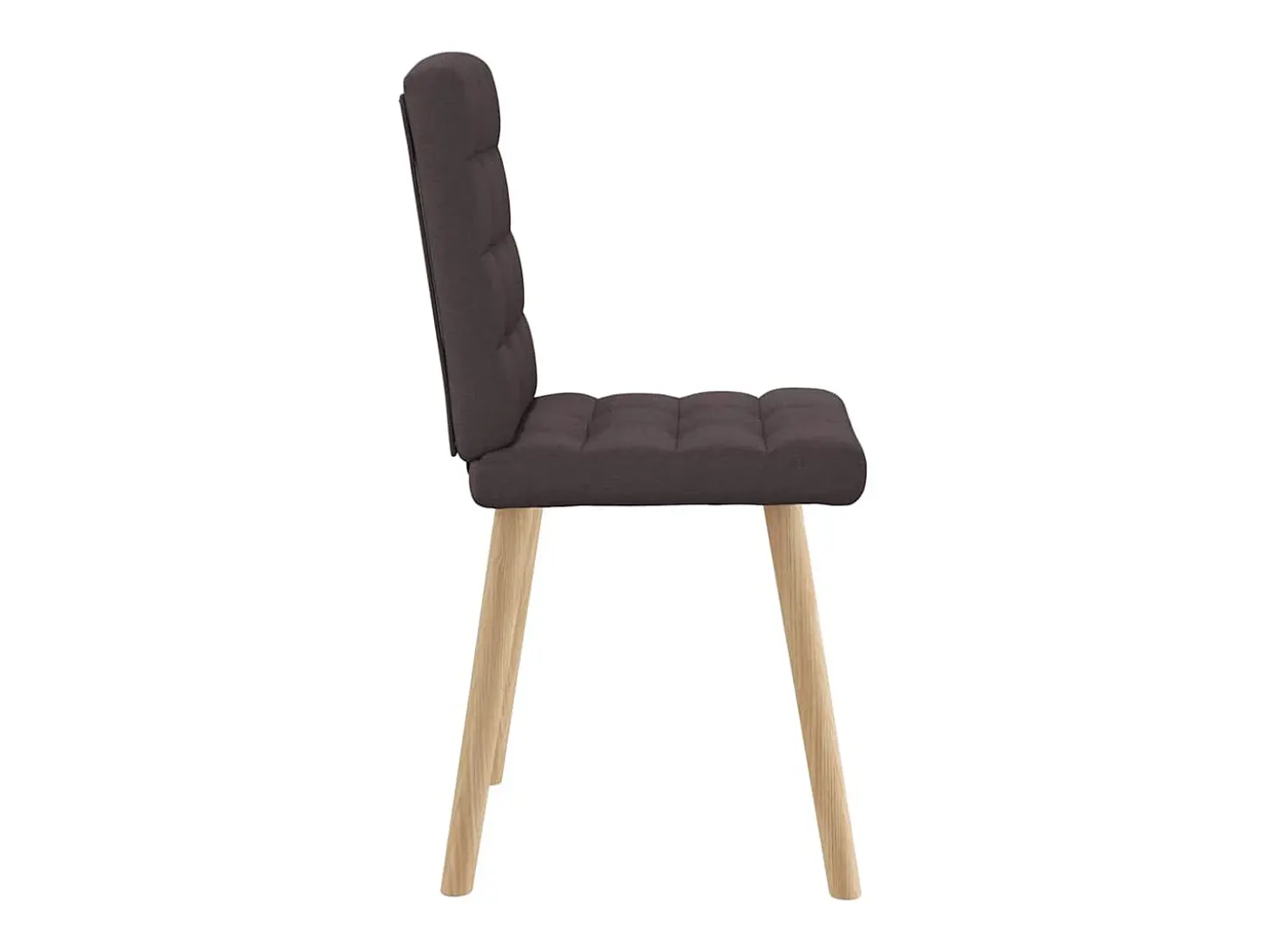 Sillas de comedor 4 unidades tela marrón oscuro