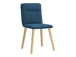 Sillas de comedor 2 unidades tela azul