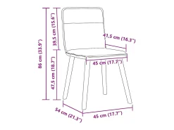 Sillas de comedor 2 unidades tela azul