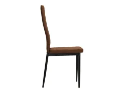 Sillas de comedor 4 unidades tela marrón