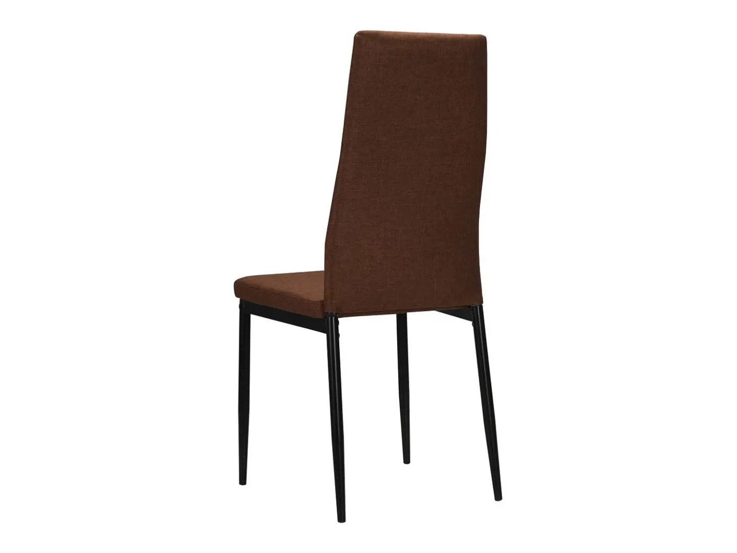 Sillas de comedor 4 unidades tela marrón