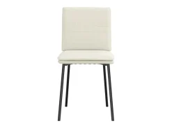 Sillas de comedor 6 unidades de terciopelo crema