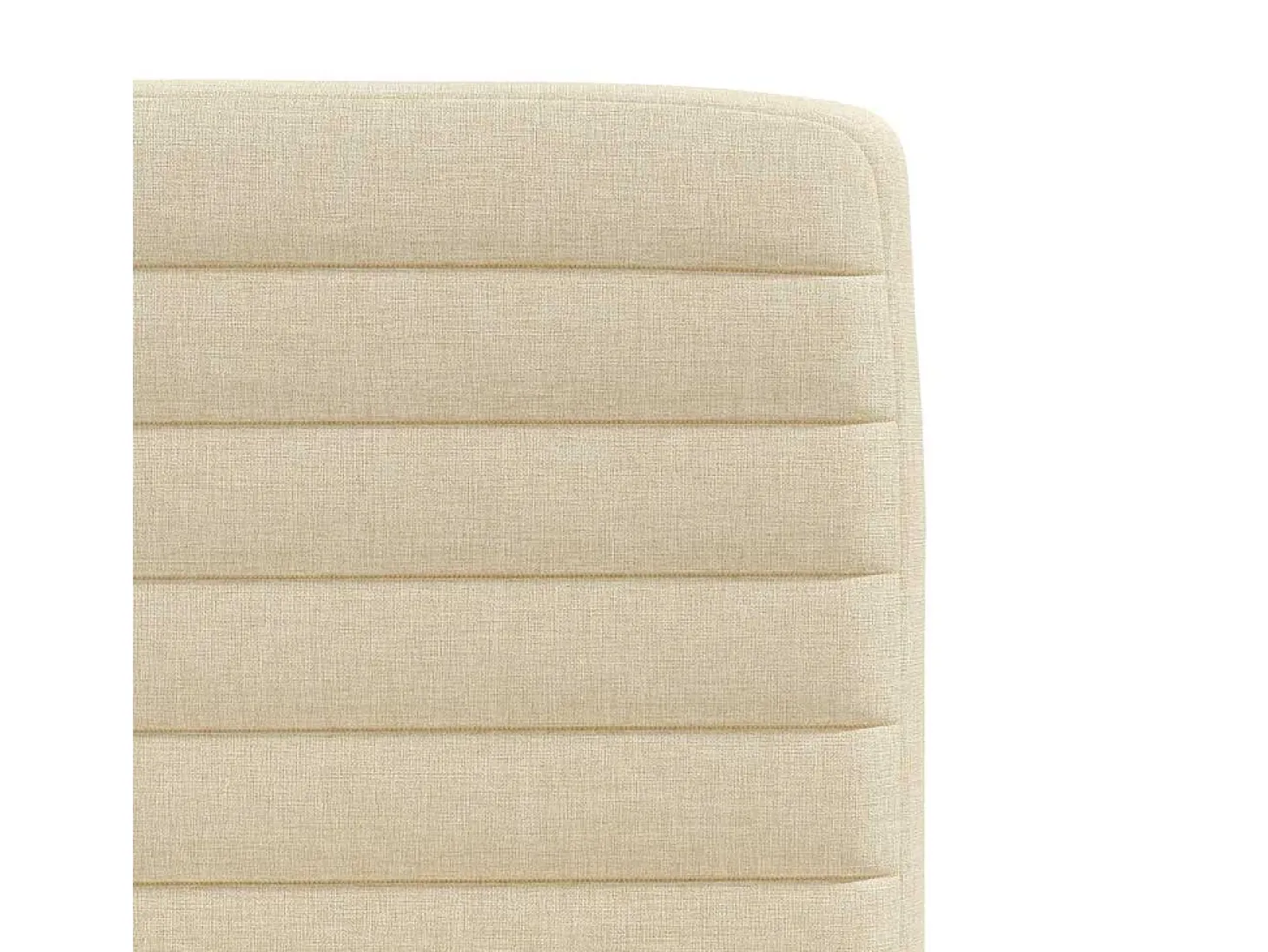 Sillas de comedor 2 unidades tela color crema