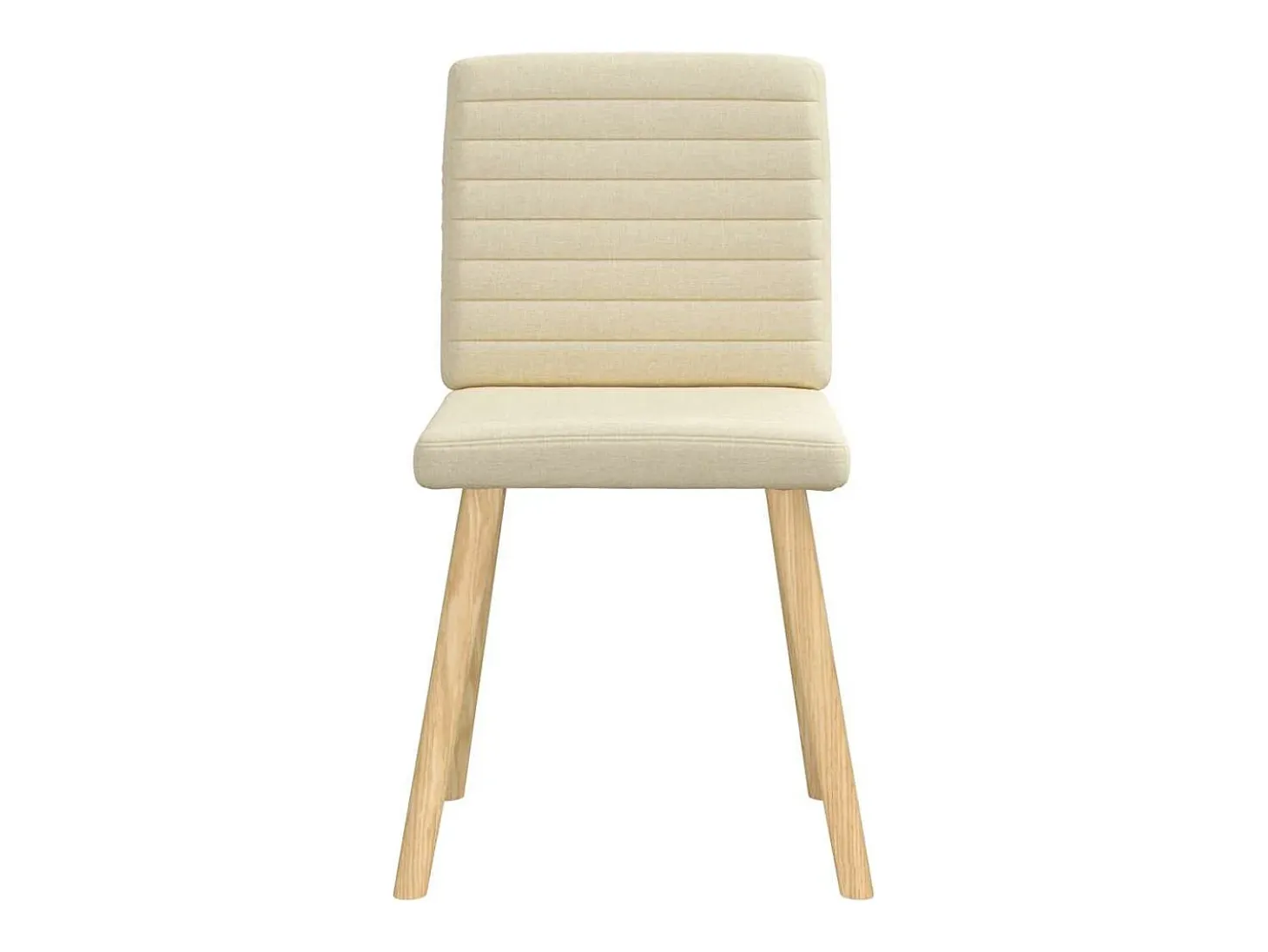 Sillas de comedor 2 unidades tela color crema