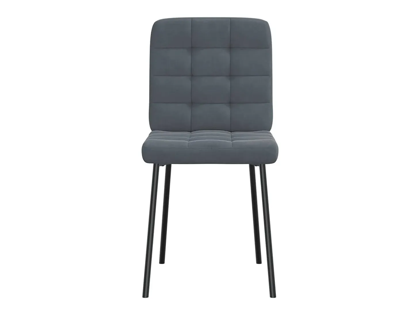 Sillas de comedor 4 unidades terciopelo gris oscuro