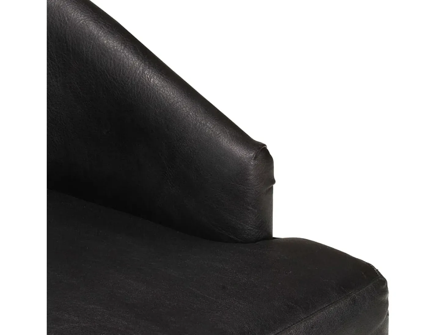 Sillas de comedor 6 unidades cuero de cabra auténtico negro