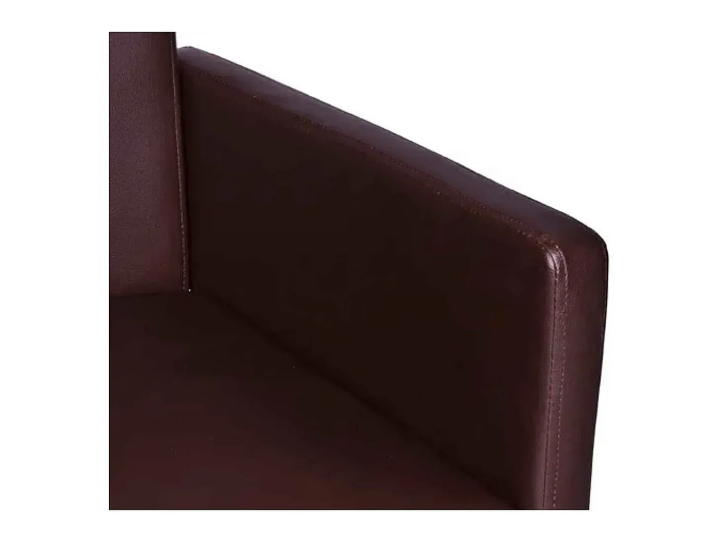 Sillas de comedor 2 unidades cuero sintético marrón