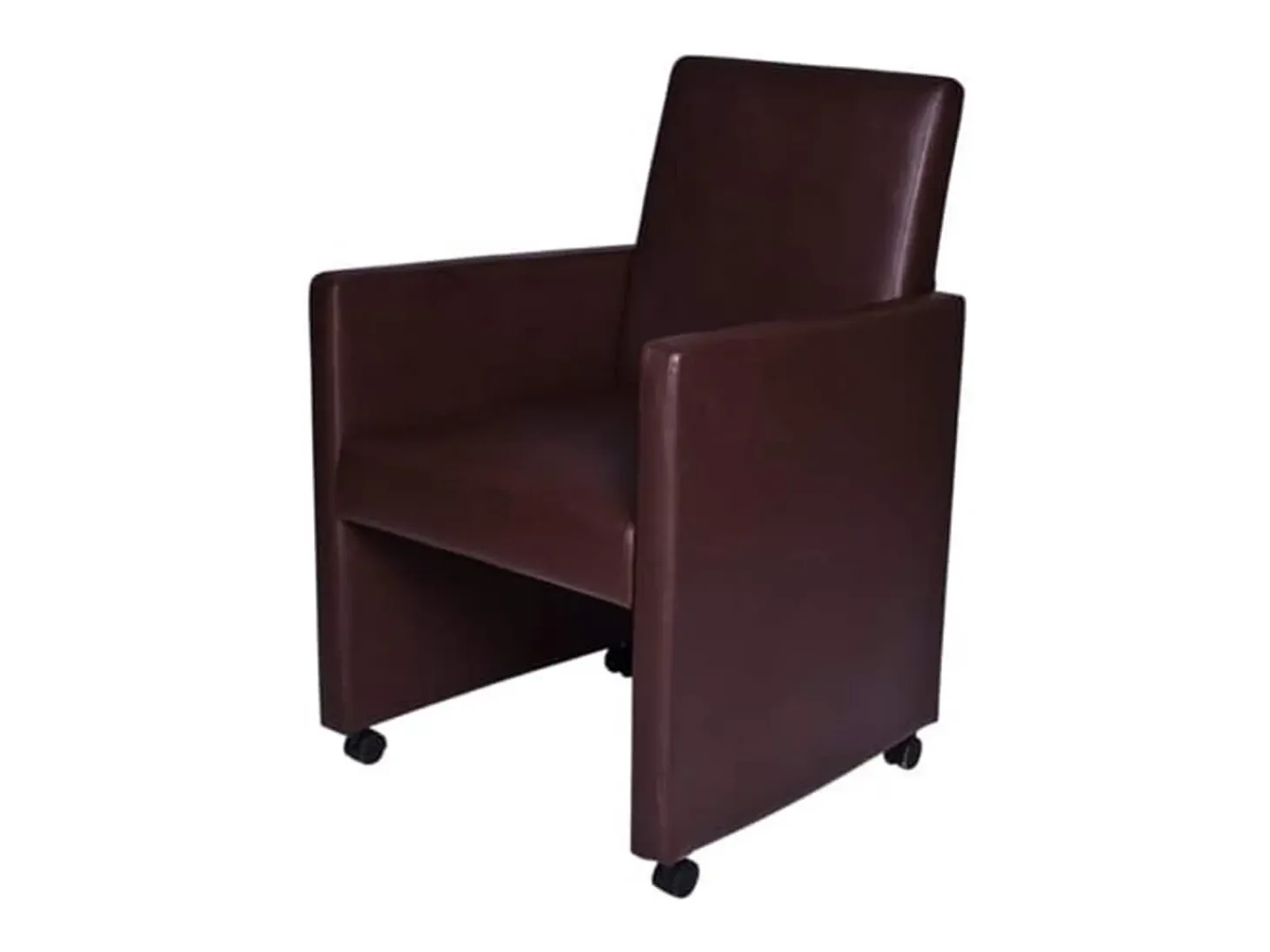 Sillas de comedor 2 unidades cuero sintético marrón