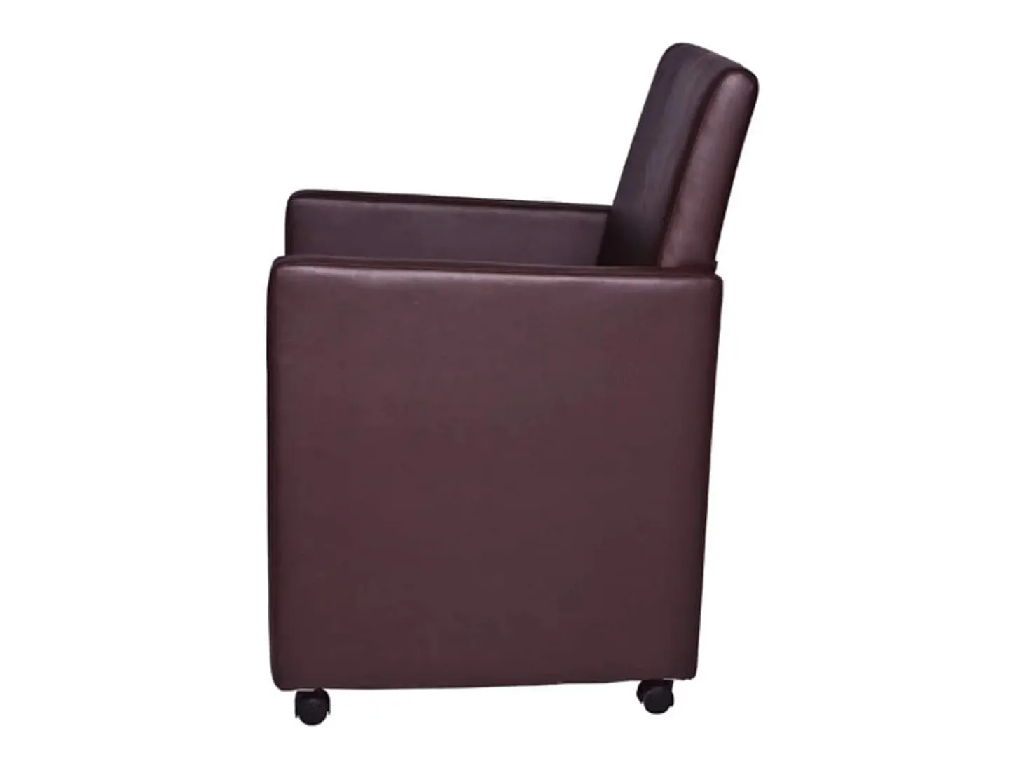 Sillas de comedor 2 unidades cuero sintético marrón