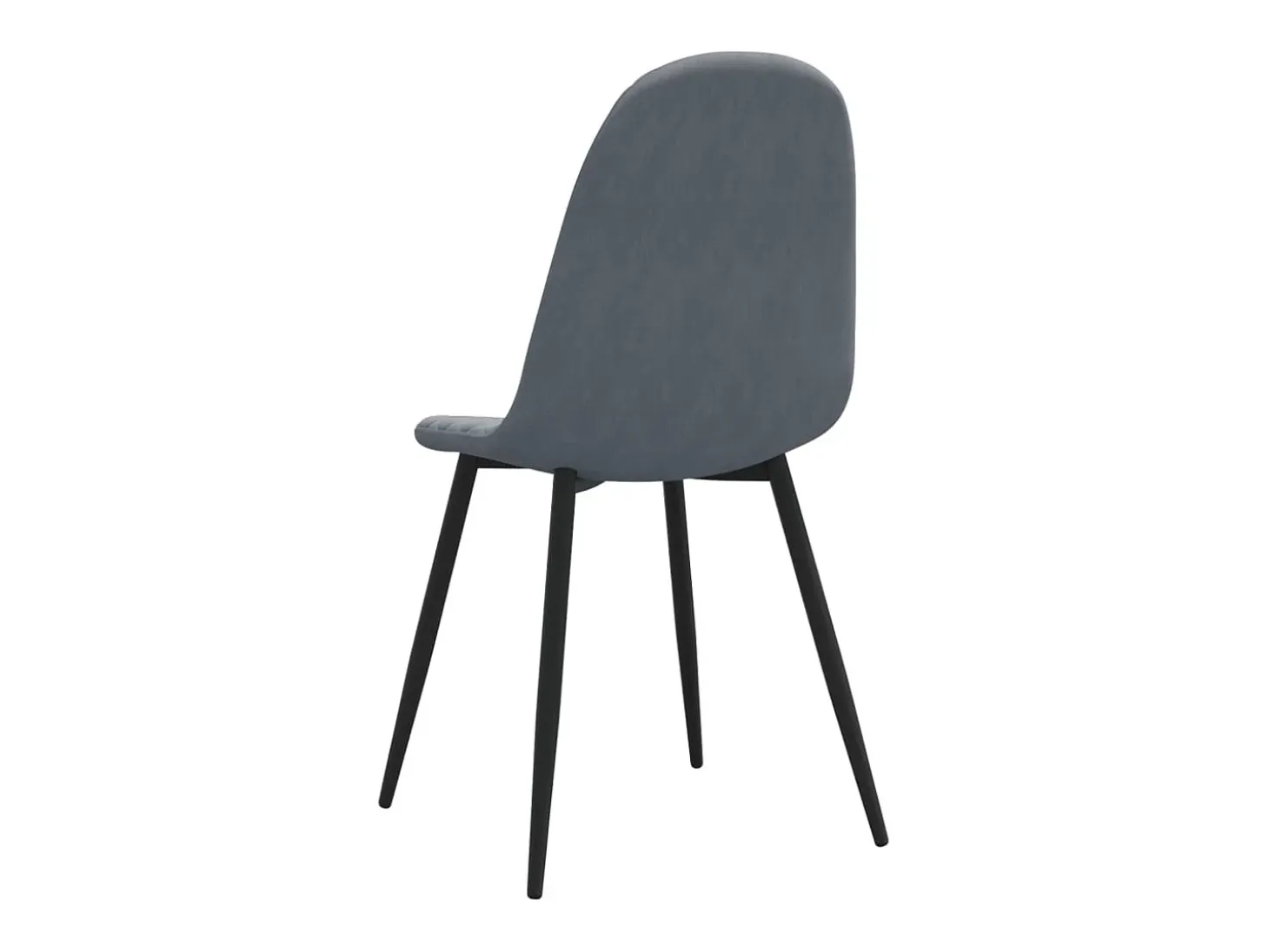 Sillas de comedor 2 unidades terciopelo gris oscuro