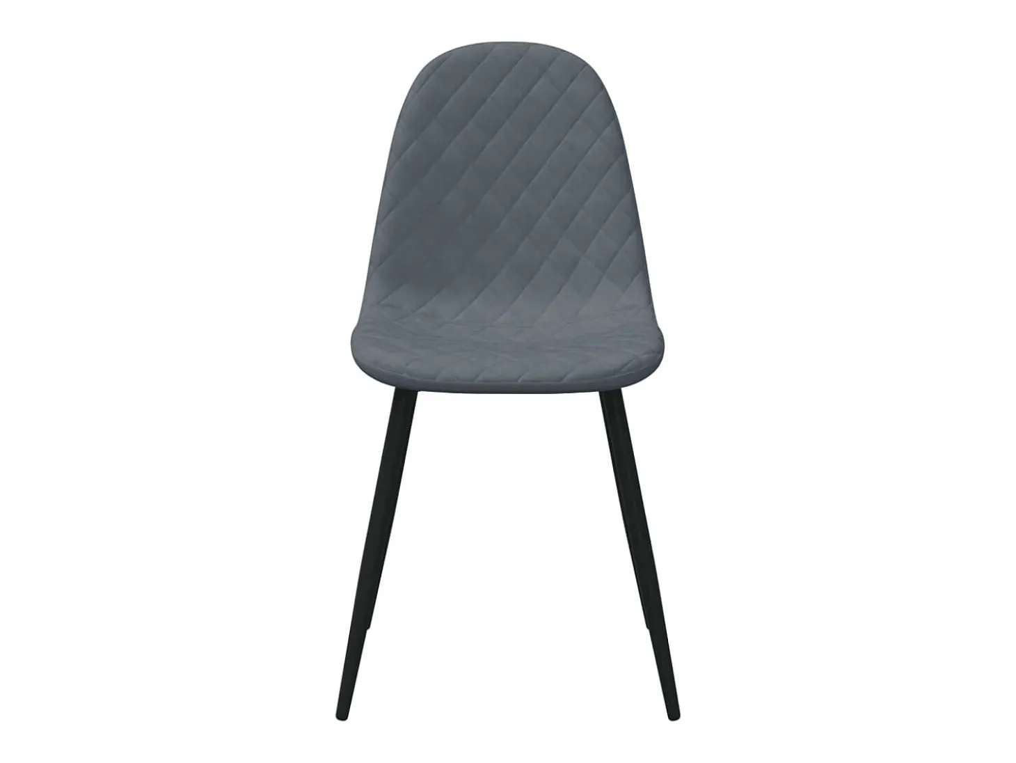 Sillas de comedor 2 unidades terciopelo gris oscuro