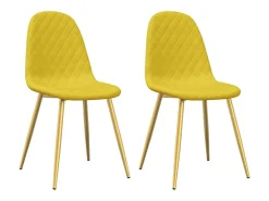 Sillas de comedor 2 unidades terciopelo amarillo mostaza