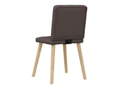 Sillas de comedor 2 unidades tela marrón oscuro