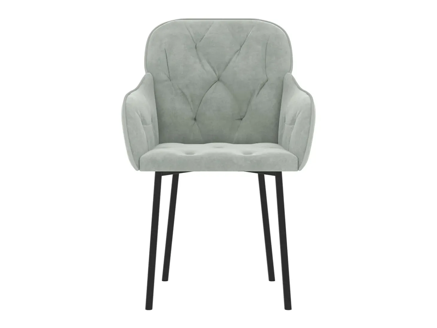 Sillas de comedor 2 unidades terciopelo gris claro
