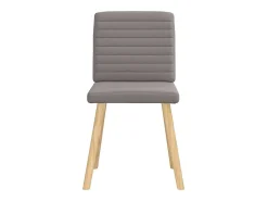 Sillas de comedor 6 unidades de tela gris taupe