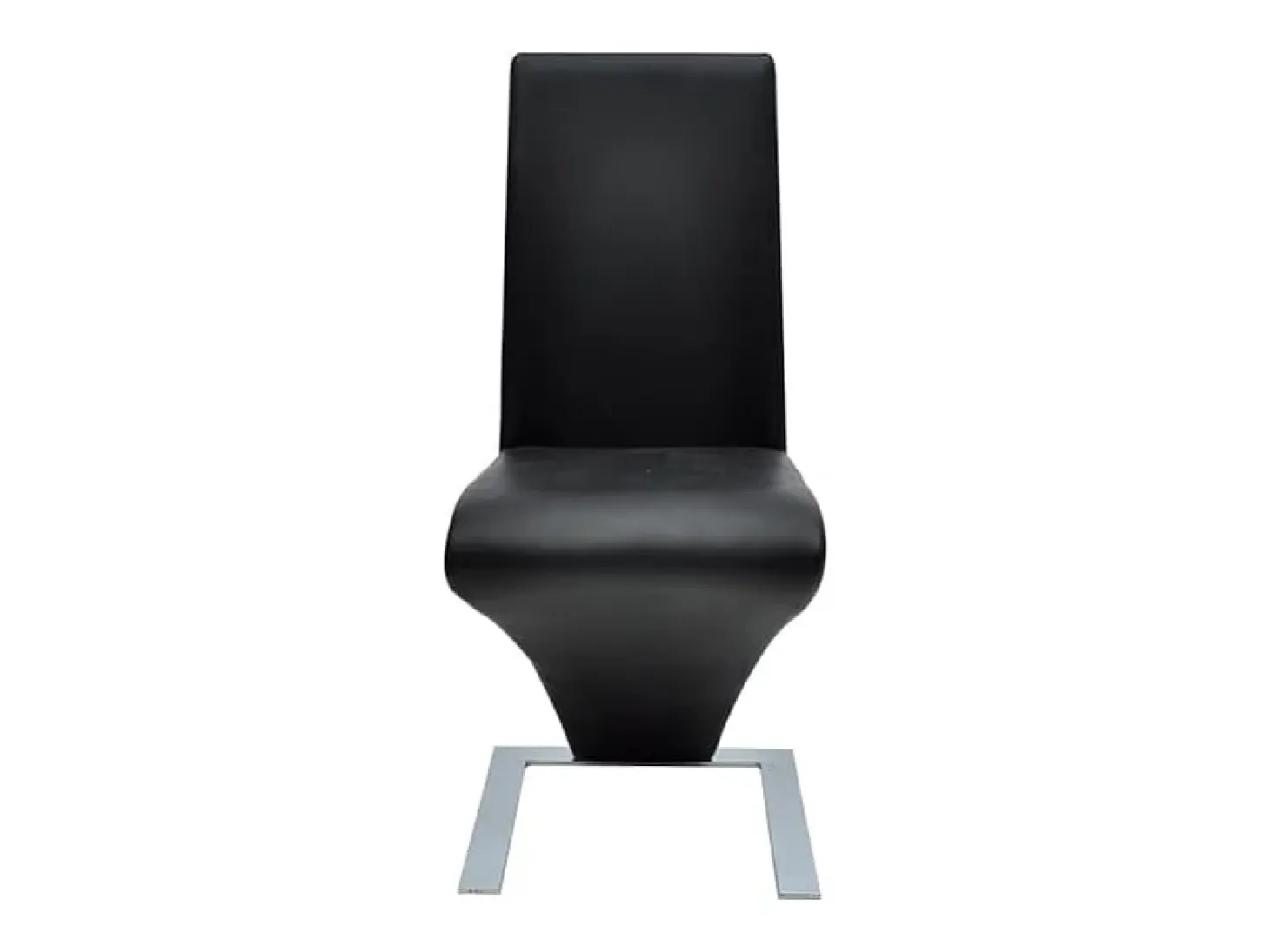 Sillas de comedor 2 unidades cuero sintético negro