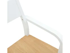 Sillas de comedor 2 unidades madera maciza de caucho blanco