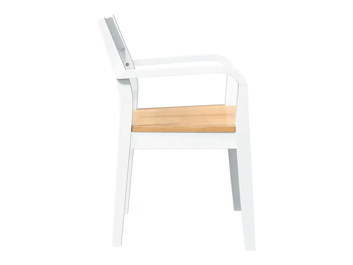 Sillas de comedor 2 unidades madera maciza de caucho blanco
