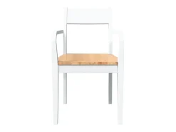 Sillas de comedor 2 unidades madera maciza de caucho blanco
