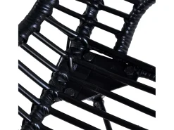 Sillas de comedor 2 unidades ratán natural negro