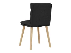 Sillas de comedor 4 unidades tela negras