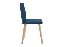 Sillas de comedor 6 unidades tela azul