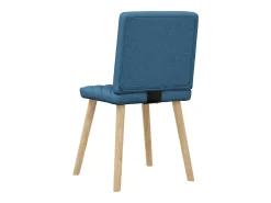 Sillas de comedor 6 unidades tela azul
