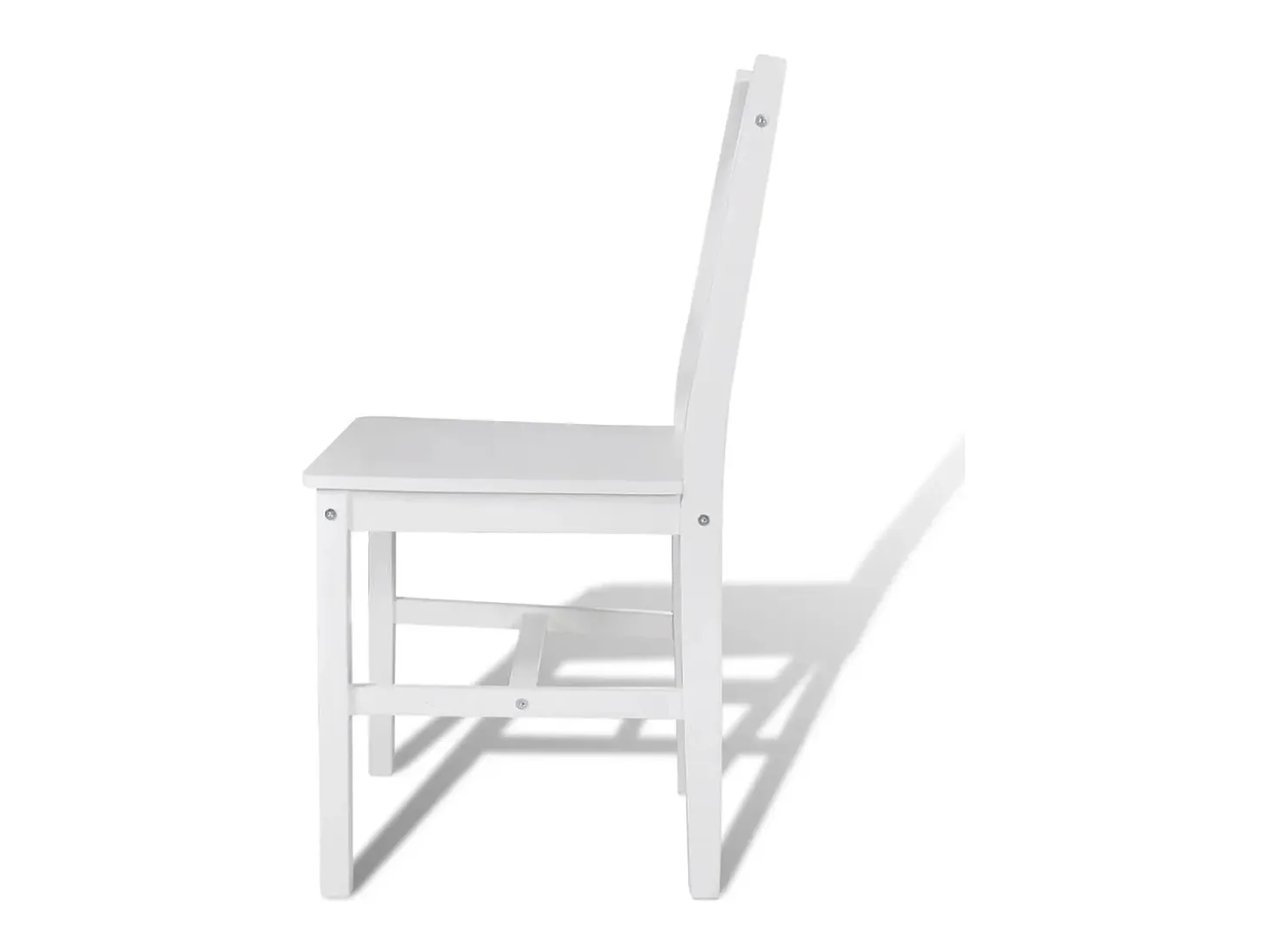 Sillas de comedor 6 unidades madera de pino blancas