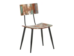 Sillas de comedor 6 unidades madera maciza reciclada
