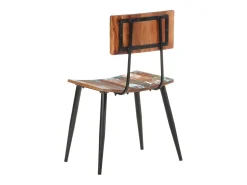 Sillas de comedor 6 unidades madera maciza reciclada
