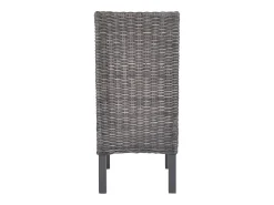 Sillas de comedor 4 unidades ratán Kubu y madera mango marrón