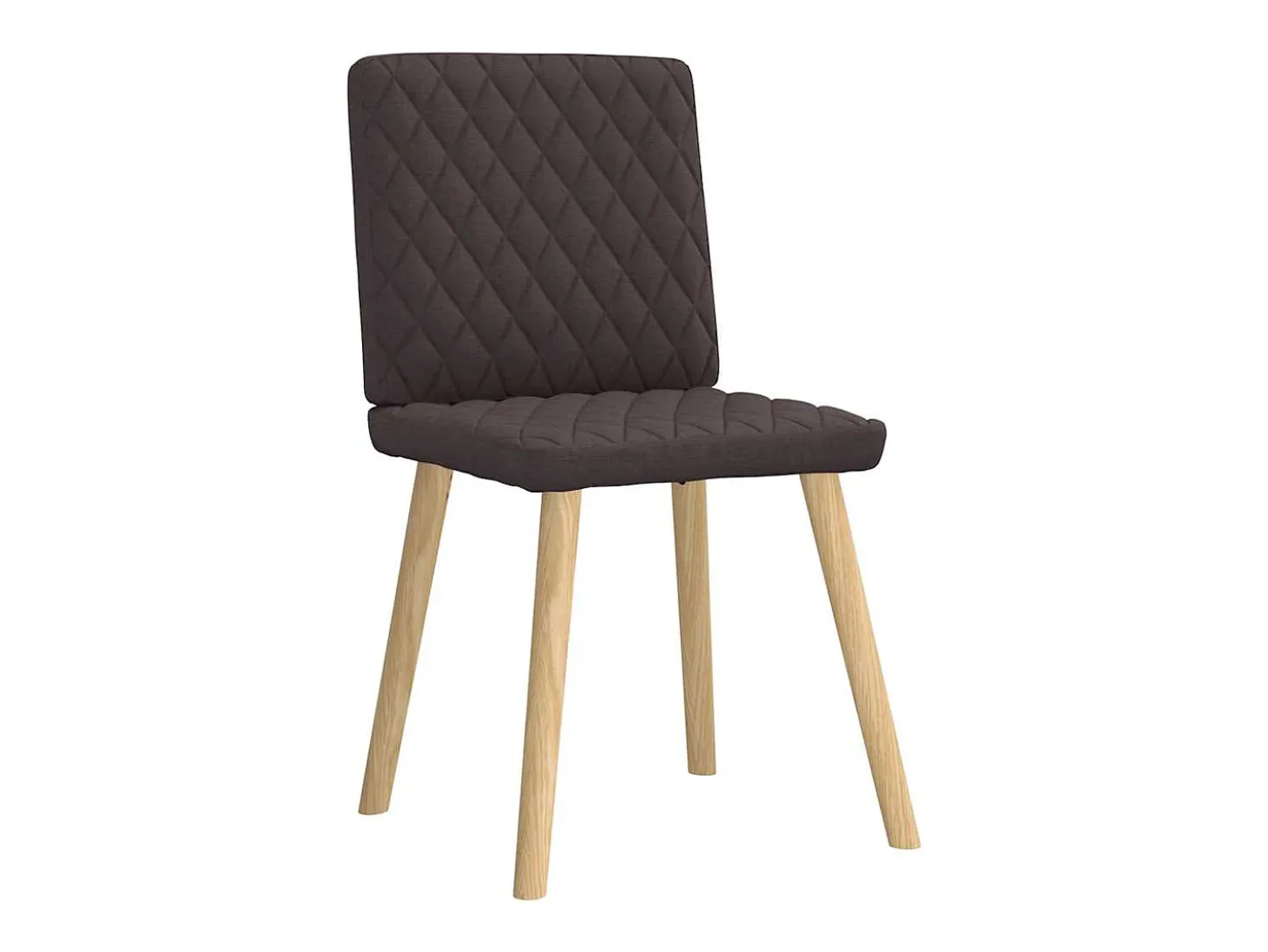 Sillas de comedor 2 unidades tela marrón oscuro