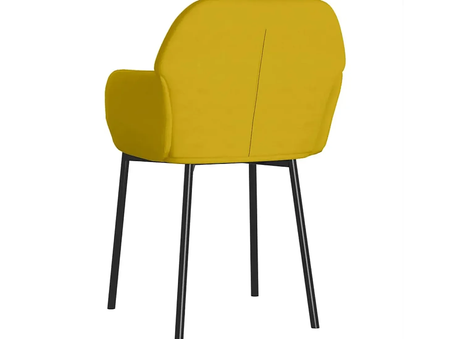Sillas de comedor 2 unidades terciopelo amarillo