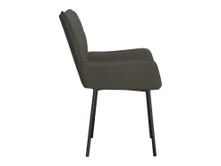 Sillas de comedor 2 unidades terciopelo gris oscuro