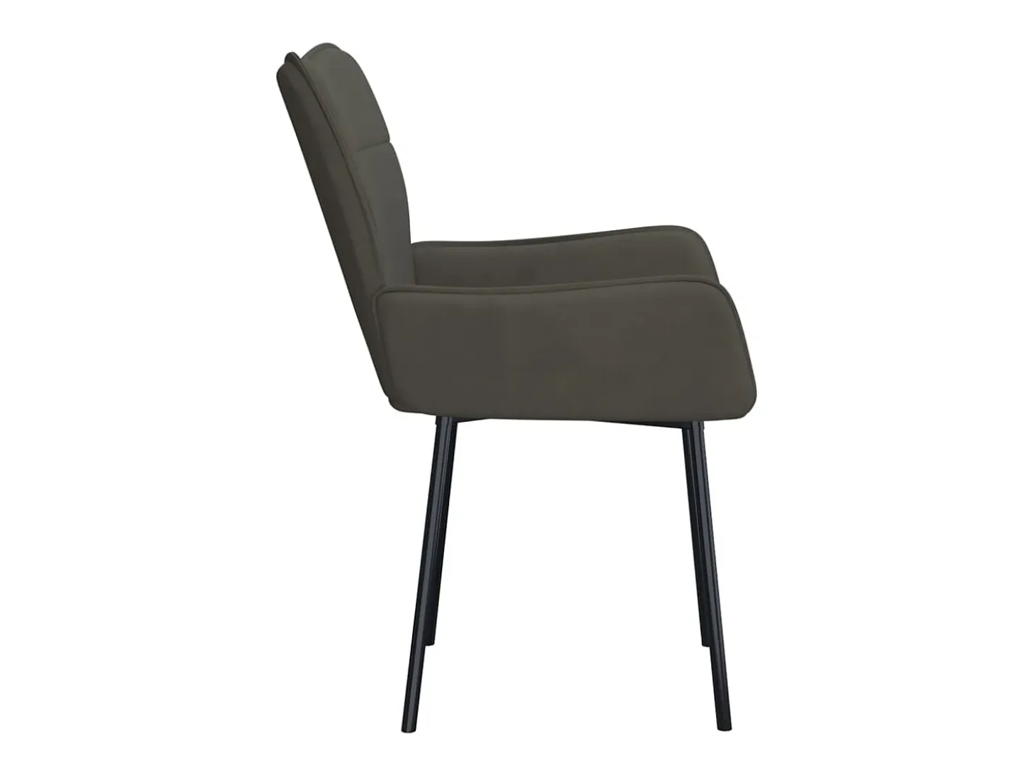 Sillas de comedor 2 unidades terciopelo gris oscuro