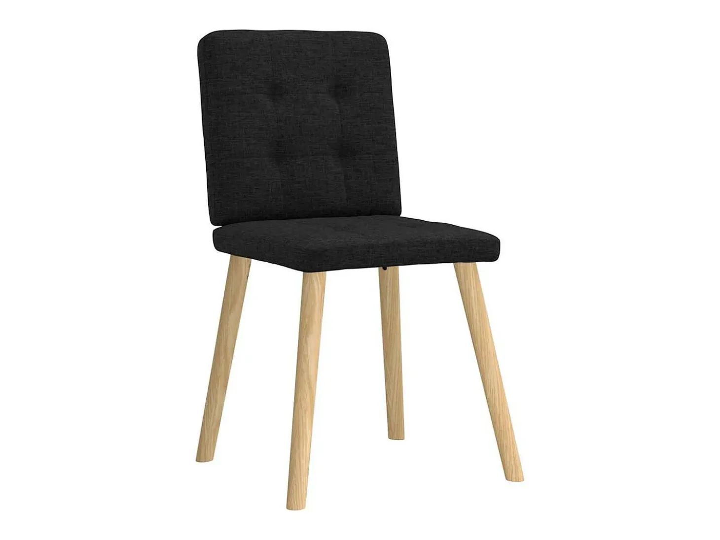 Sillas de comedor 2 unidades tela negro