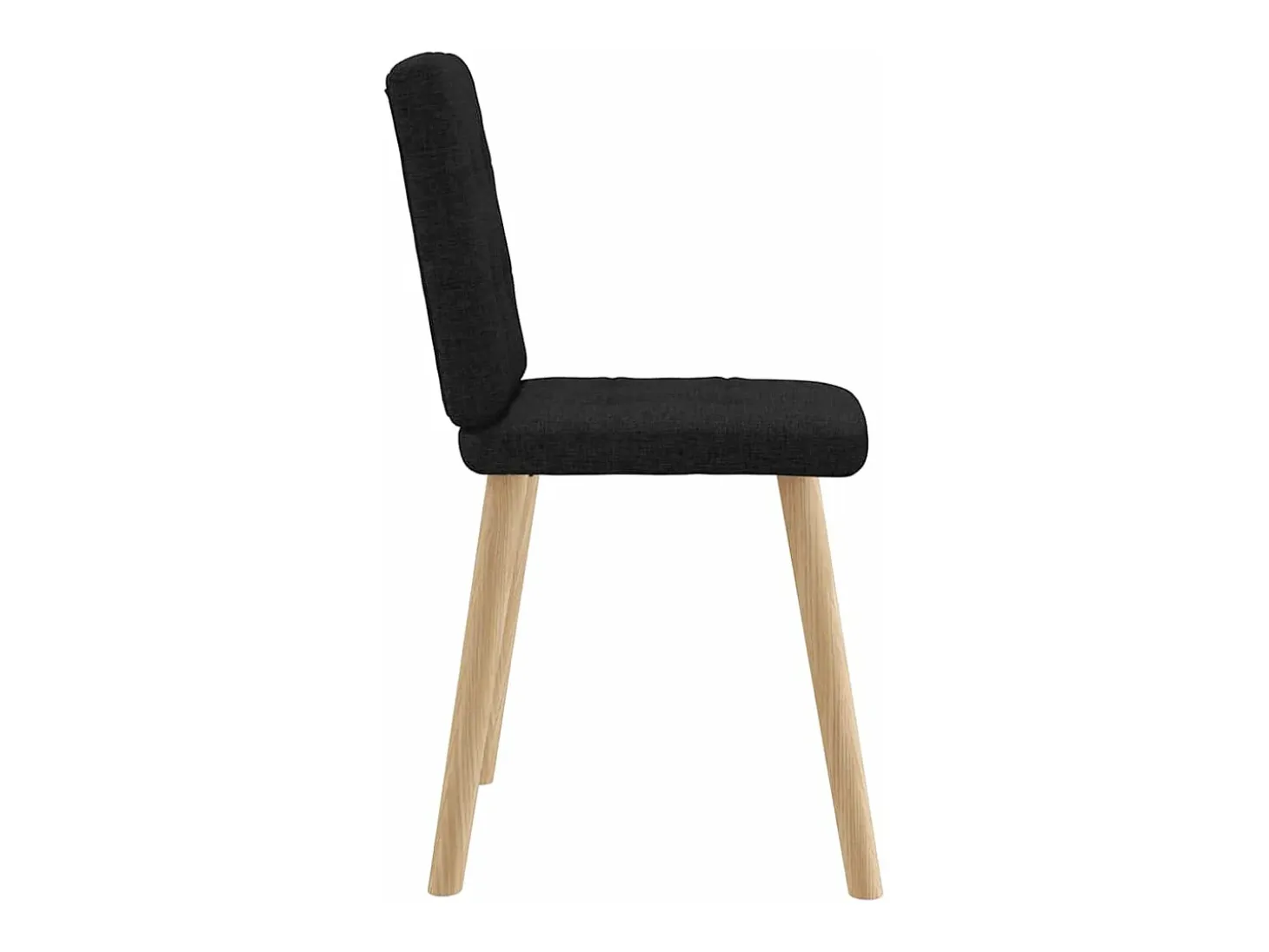Sillas de comedor 2 unidades tela negro