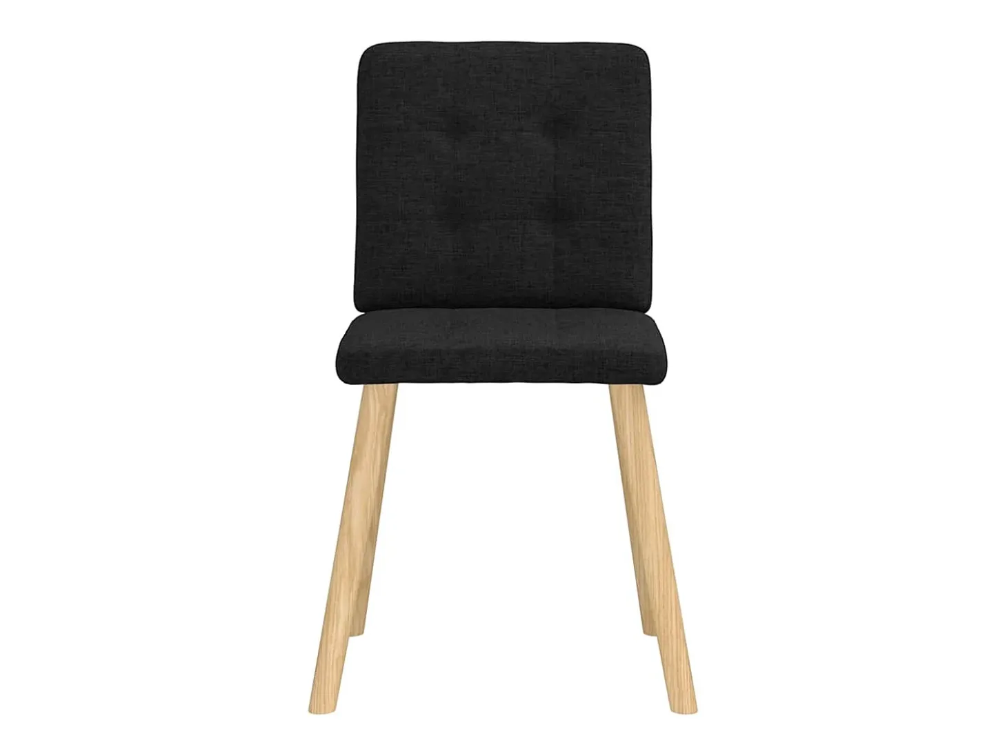 Sillas de comedor 2 unidades tela negro
