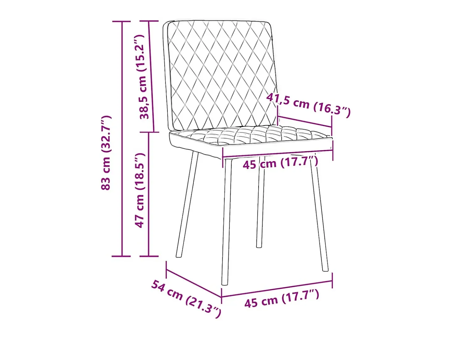 Sillas de comedor 2 unidades terciopelo gris oscuro