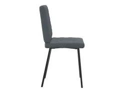 Sillas de comedor 2 unidades terciopelo gris oscuro