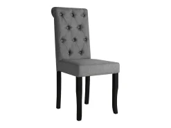 Sillas de comedor 6 unidades tela gris oscuro