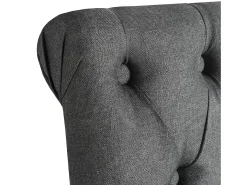 Sillas de comedor 6 unidades tela gris oscuro
